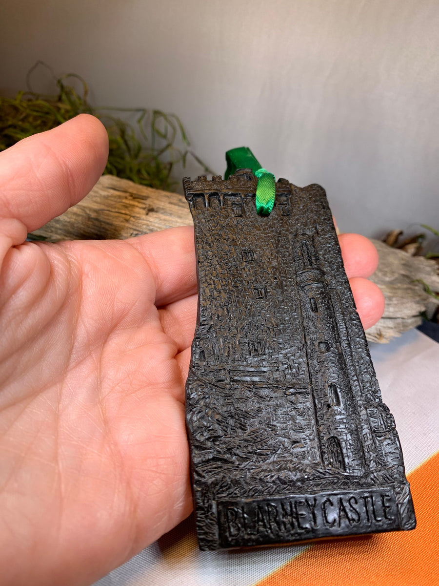Irish Castle Ornament, Turf Hanging Ornament, Christmas Tree Ornament, Ireland Gift, Irish Turf Gift, Housewarming Gift, Blarney Castle
