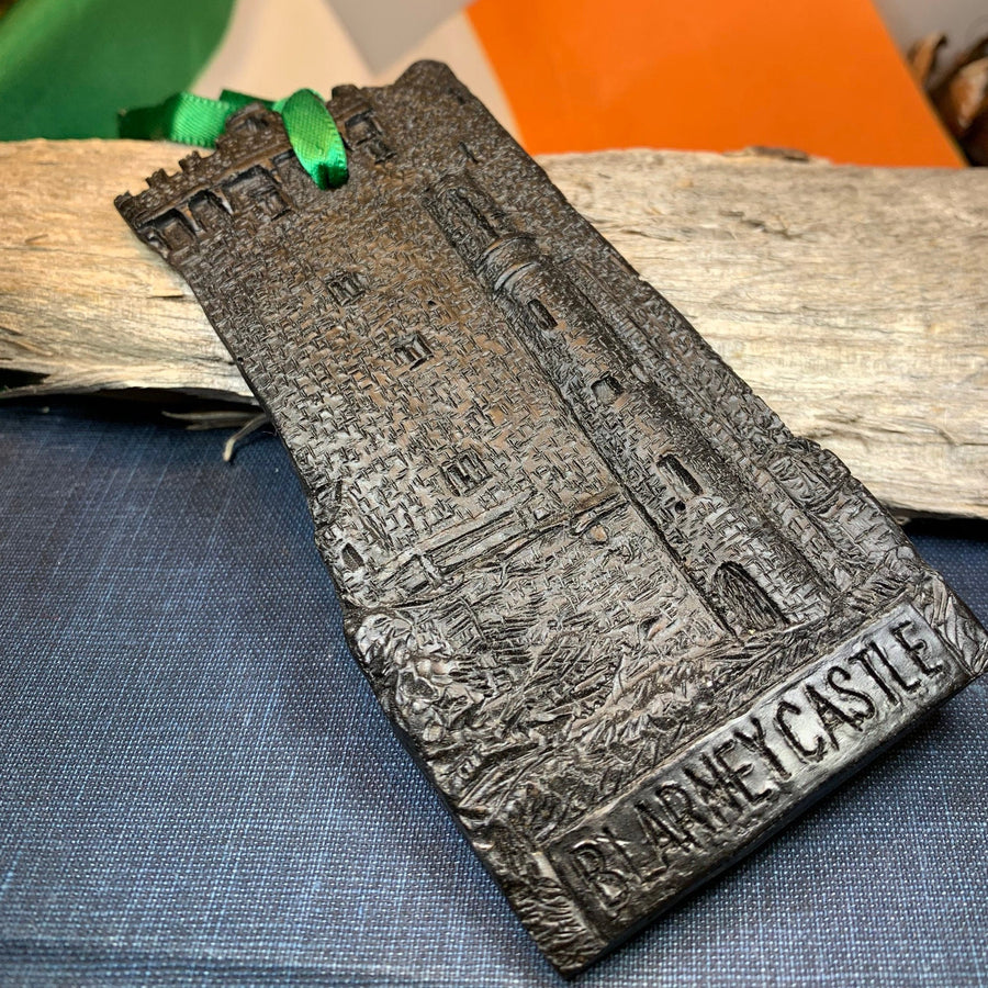 Irish Castle Ornament, Turf Hanging Ornament, Christmas Tree Ornament, Ireland Gift, Irish Turf Gift, Housewarming Gift, Blarney Castle