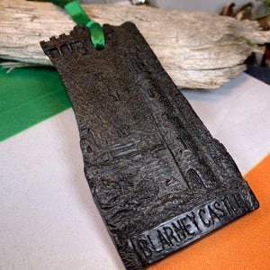 Irish Castle Ornament, Turf Hanging Ornament, Christmas Tree Ornament, Ireland Gift, Irish Turf Gift, Housewarming Gift, Blarney Castle