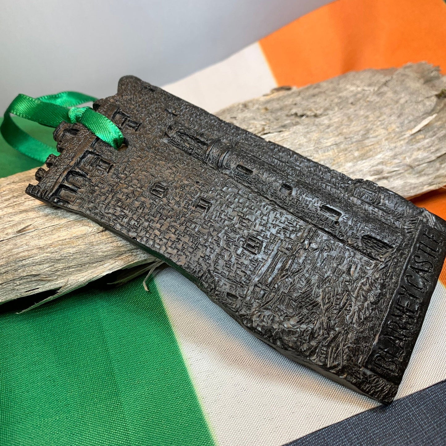 Irish Castle Ornament, Turf Hanging Ornament, Christmas Tree Ornament, Ireland Gift, Irish Turf Gift, Housewarming Gift, Blarney Castle