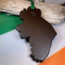 Load image into Gallery viewer, Ireland Map Ornament, Turf Hanging Ornament, Christmas Tree Ornament, Ireland Gift, Irish Turf Gift, Housewarming Gift, New Home Gift
