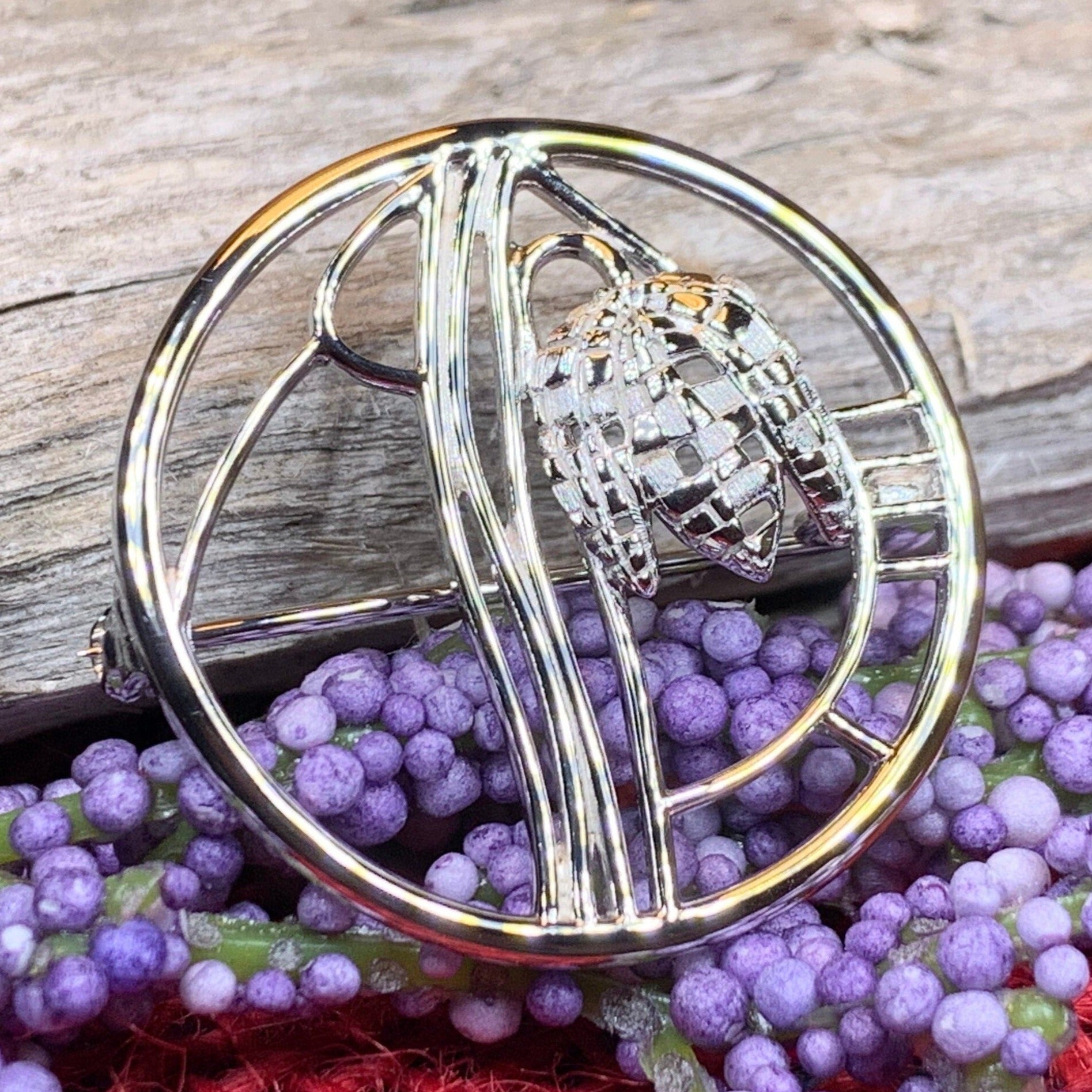 Mackintosh Brooch, Scotland Jewelry, Scottish Pin, Silver Celtic Pin, Scarf Pin, Art Deco Jewelry, Mom Gift, Wife Gift, Graduation Gift