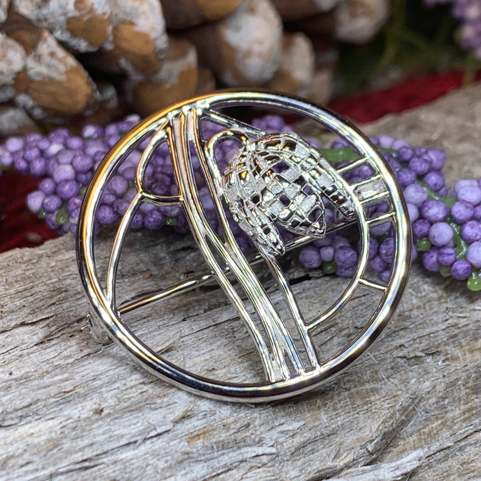 Mackintosh Brooch, Scotland Jewelry, Scottish Pin, Silver Celtic Pin, Scarf Pin, Art Deco Jewelry, Mom Gift, Wife Gift, Graduation Gift