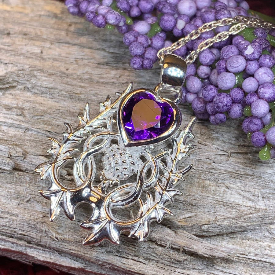 Thistle Necklace, Celtic Jewelry, Scotland Jewelry, Wife Gift, Celtic Knot Jewelry, Outlander Jewelry, Anniversary Gift, Scottish Necklace