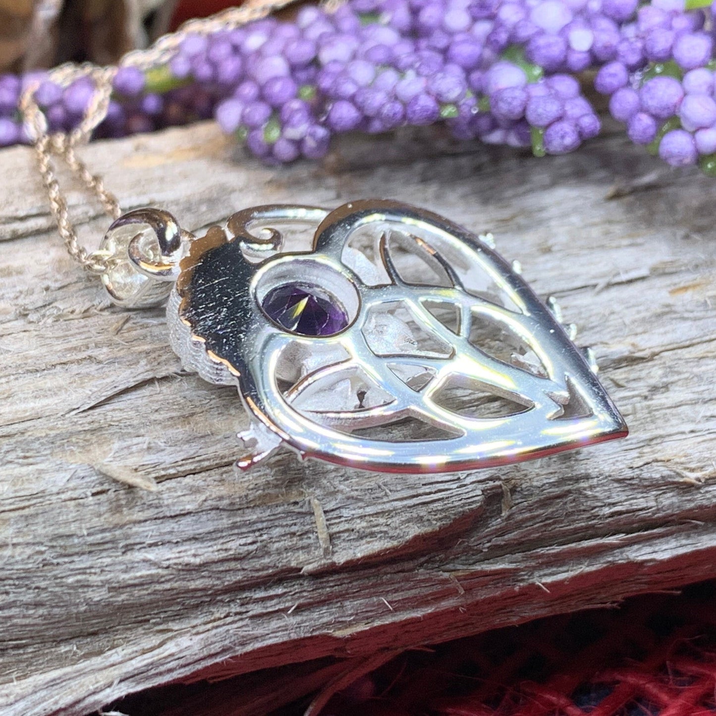 Thistle Necklace, Celtic Jewelry, Scotland Jewelry, Wife Gift, Celtic Knot Jewelry, Outlander Jewelry, Anniversary Gift, Scottish Necklace