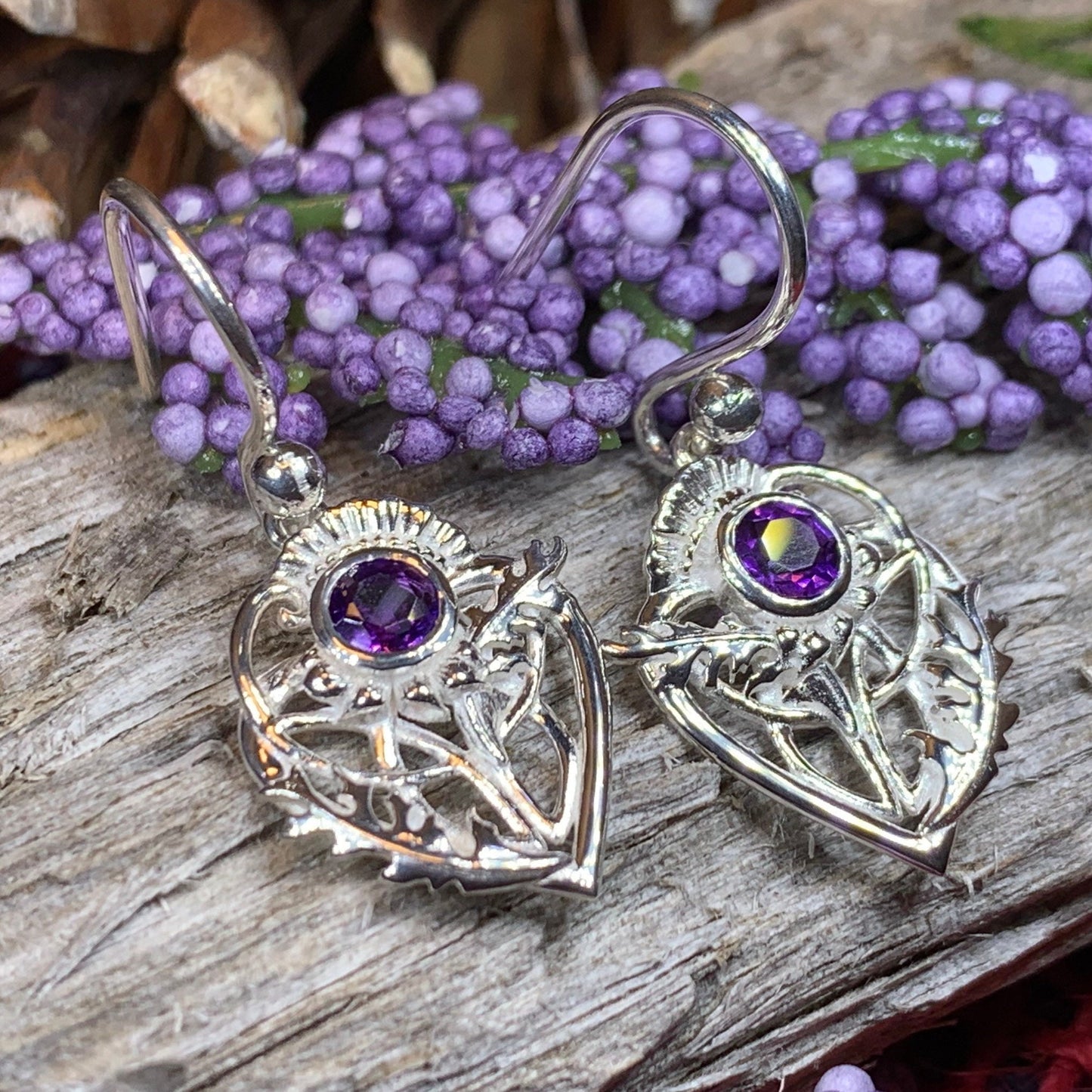 Thistle Earrings, Celtic Jewelry, Scotland Jewelry, Outlander Jewelry, Girlfriend Gift, Sister Gift, Mom Gift, Nature Jewelry, Wife Gift
