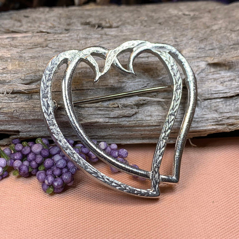 Load image into Gallery viewer, Luckenbooth Brooch, Scotland Jewelry, Mary Queen of Scots, Scotland Pin, Murtagh's Luckenbooth, Anniversary Gift, Bride Pin, Heart Jewelry

