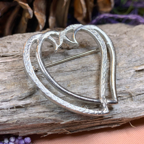 Load image into Gallery viewer, Luckenbooth Brooch, Scotland Jewelry, Mary Queen of Scots, Scotland Pin, Murtagh's Luckenbooth, Anniversary Gift, Bride Pin, Heart Jewelry
