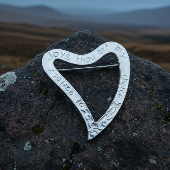 Luckenbooth Brooch, Scotland Jewelry, Celtic Pin, Mary Queen of Scots, Scottish Pin, Luckenbooth, Anniversary Gift, Bride Pin, Heart Jewelry