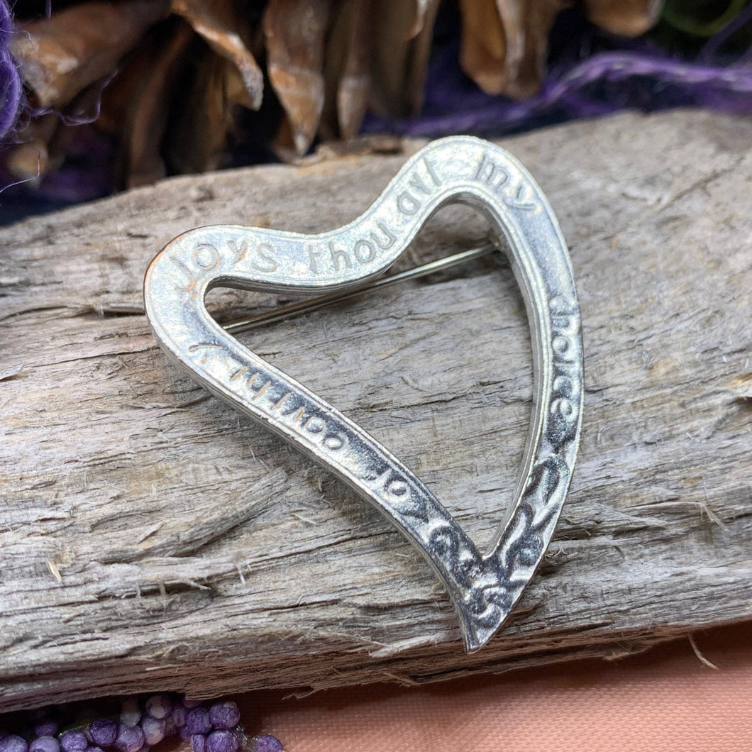 Luckenbooth Brooch, Scotland Jewelry, Celtic Pin, Mary Queen of Scots, Scottish Pin, Luckenbooth, Anniversary Gift, Bride Pin, Heart Jewelry