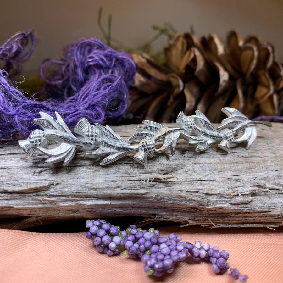 Thistle Brooch, Scottish Kilt Pin, Celtic Kilt Pin, Outlander Jewelry, Nature Jewelry, Thistle Lapel Pin, Bridal Jewelry, Scotland Gift