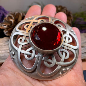 Celtic Knot Brooch, Celtic Pin, Scottish Tartan Pin, Irish Jewelry, Norse Jewelry, Ireland Pin, Scotland Jewelry, Viking Jewelry, Plaid Pin