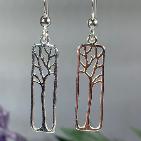 Load image into Gallery viewer, Tree of Life Earrings, Celtic Jewelry, Norse Jewelry, Irish Jewelry, Yoga Jewelry, Anniversary Gift, Friendship Gift, Graduation Gift
