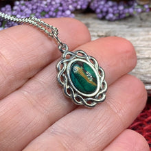 Load image into Gallery viewer, Celtic Necklace, Scotland Necklace, Heather Jewelry, Nature Necklace, Scottish Jewelry, Heathergem Gift, Graduation Gift, Anniversary Gift
