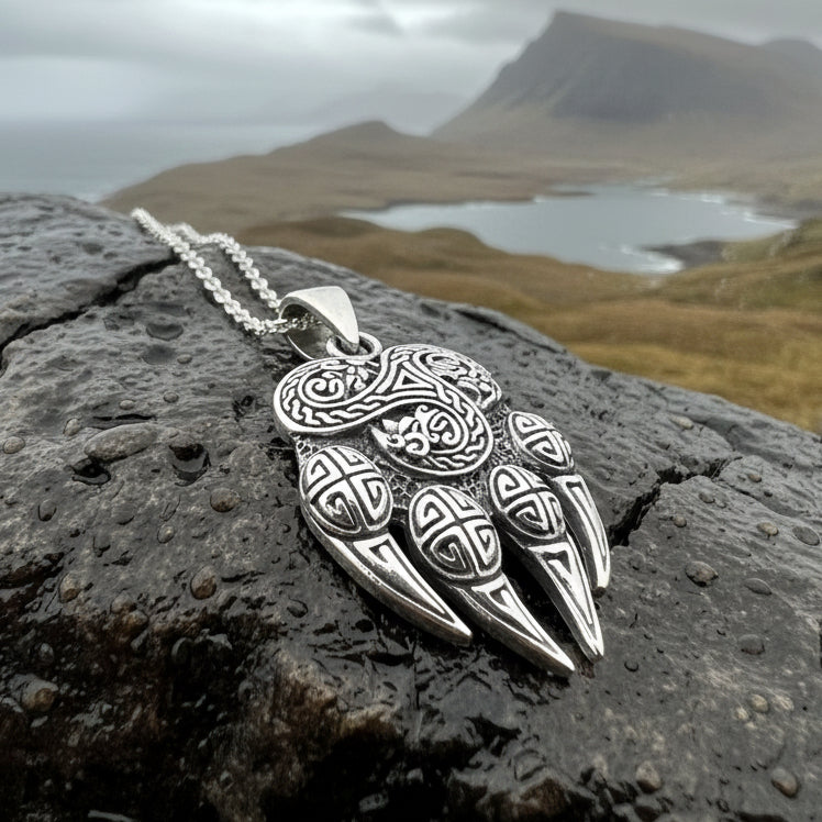 Bear Claw Necklace, Bear Jewelry, Celtic Jewelry, Animal Jewelry, Viking Jewelry, Norse Jewelry, Wiccan Jewelry, Pagan Jewelry, Wolf Paw