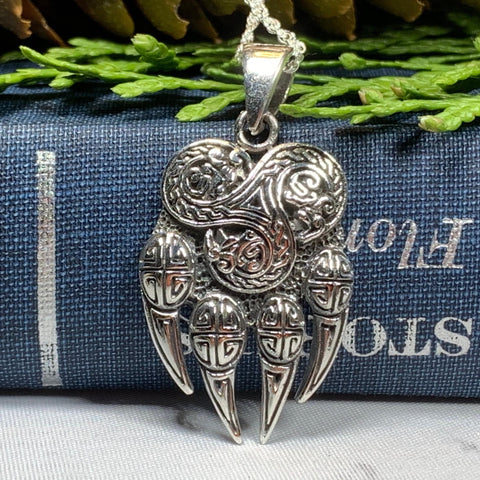 Load image into Gallery viewer, Bear Claw Necklace, Bear Jewelry, Celtic Jewelry, Animal Jewelry, Viking Jewelry, Norse Jewelry, Wiccan Jewelry, Pagan Jewelry, Wolf Paw
