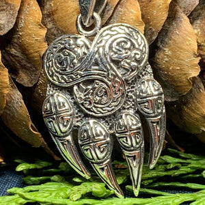 Bear Claw Necklace, Bear Jewelry, Celtic Jewelry, Animal Jewelry, Viking Jewelry, Norse Jewelry, Wiccan Jewelry, Pagan Jewelry, Wolf Paw