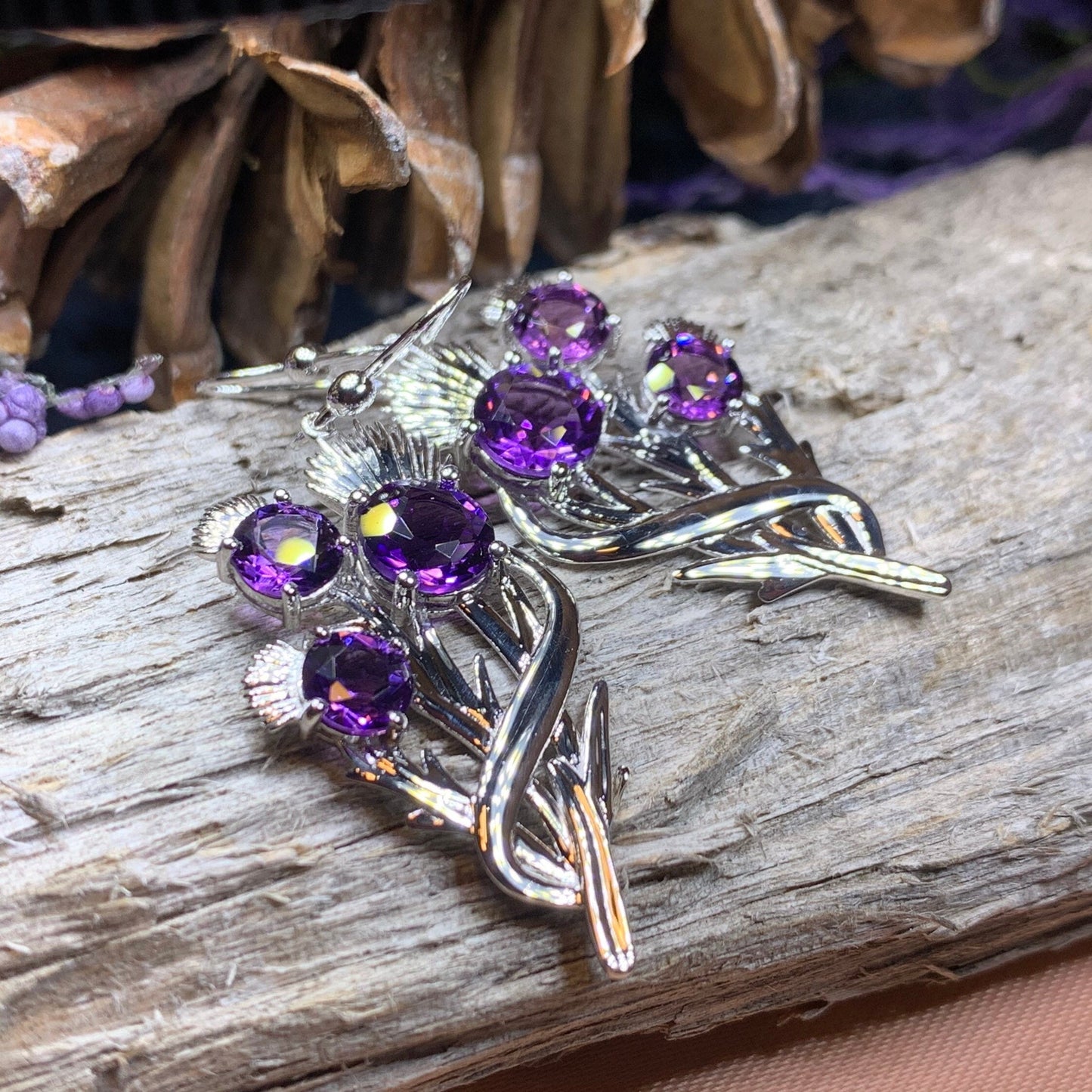 Thistle Earrings, Celtic Jewelry, Scotland Jewelry, Outlander Jewelry, Girlfriend Gift, Sister Gift, Mom Gift, Nature Jewelry, Wife Gift