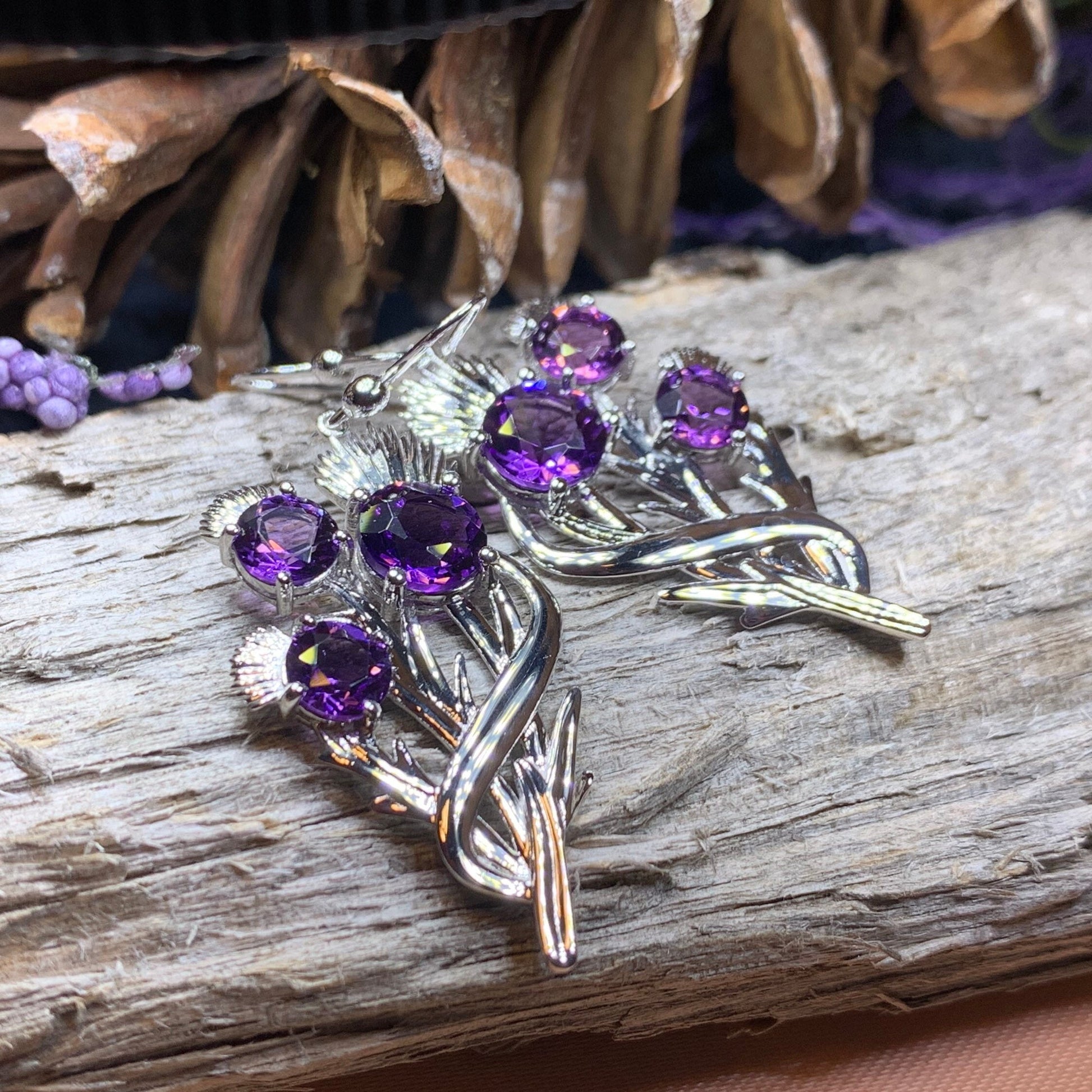 Thistle Earrings, Celtic Jewelry, Scotland Jewelry, Outlander Jewelry, Girlfriend Gift, Sister Gift, Mom Gift, Nature Jewelry, Wife Gift