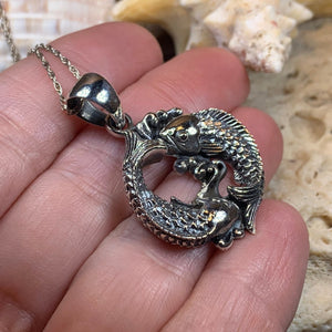 Yin Yang Necklace, Celtic Jewelry, Koi Jewelry, Wiccan Jewelry, Fish Jewelry, Yin Yang Pendant, Pagan Jewelry, Chinese Symbol Jewelry