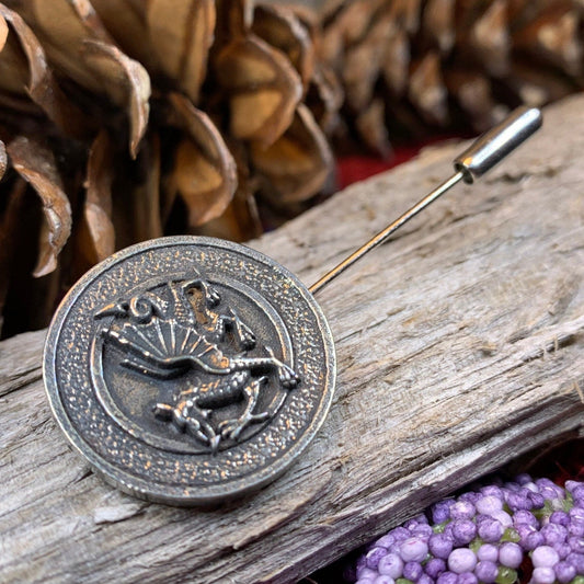 Dragon Stick Pin, Welsh Jewelry, Celtic Stick Pin, Bride Pin, Wales Lapel Pin, Groom Gift, Pewter Gift, Wedding Jewelry, Tie Tac Pin