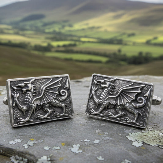 Welsh Dragon Cuff Links, Dragon Jewelry, Animal Jewelry, Wales Jewelry, Celtic Jewelry, Welsh Groom Gift, Best Man Gift, Anniversary Gift