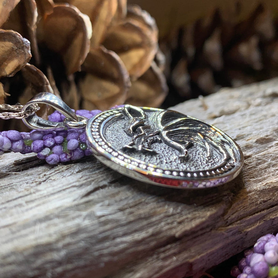 Wolf Necklace, Celtic Jewelry, Norse Jewelry, Pagan Jewelry, Viking Jewelry, Animal Jewelry, Lone Wolf Gift, Direwolf Jewelry, Dad Gift