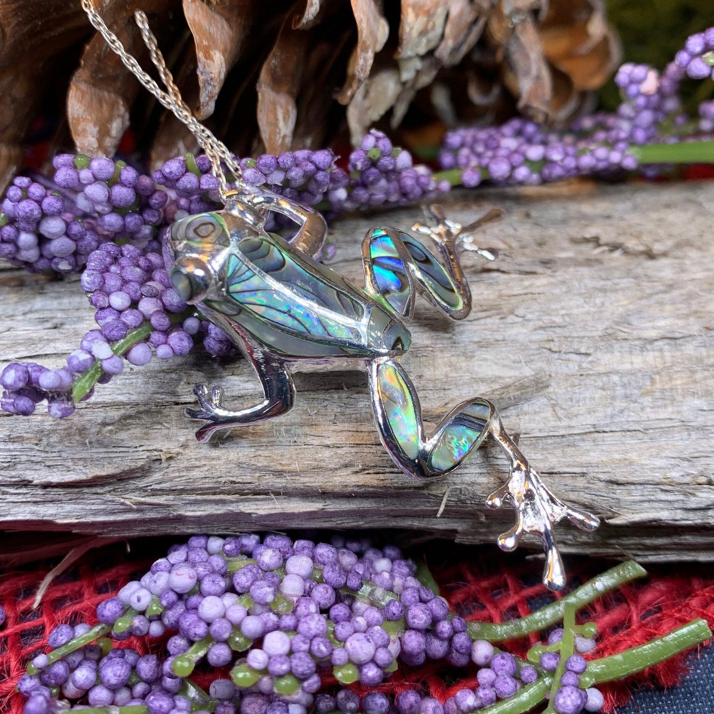 Abalone Frog Necklace — view 10