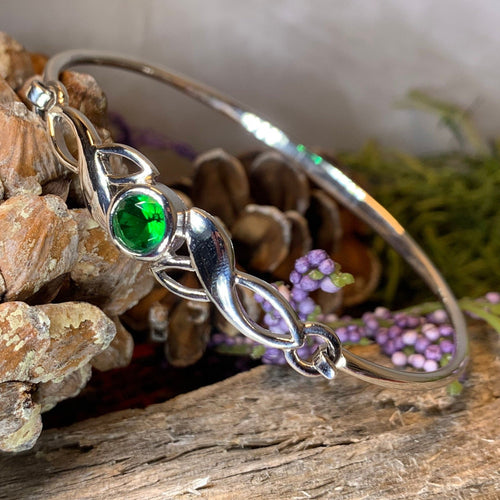 Celtic Knot Bracelet, Celtic Jewelry, Irish Jewelry, Love Knot Jewelry, Bridal Jewelry, Emerald Jewelry, Wife Gift, Ireland Jewelry, Norse