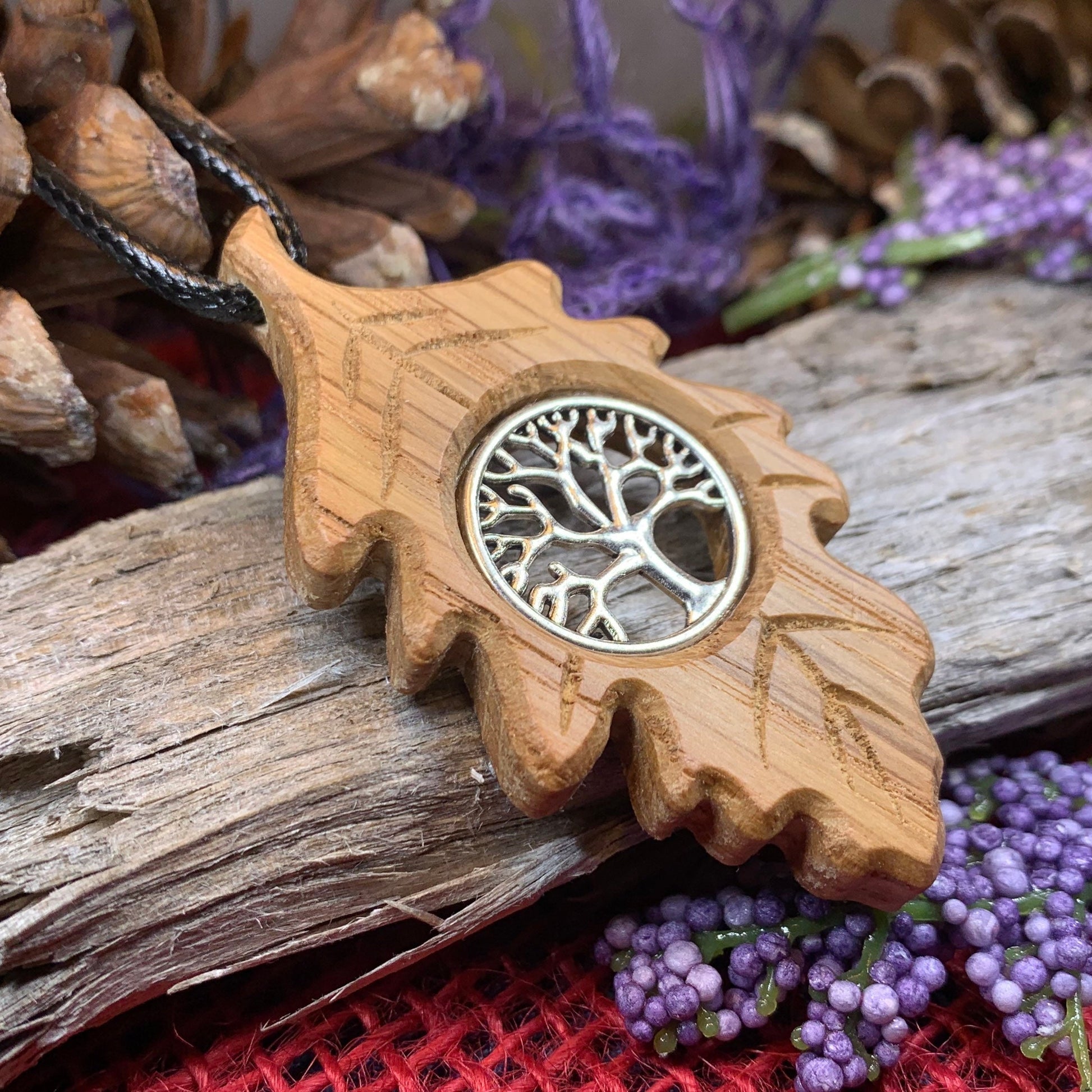 Tree of Life Necklace, Celtic Oak Leaf Necklace, Irish Jewelry, Norse Jewelry, Scotland Jewelry, Anniversary Gift, Boho Jewelry, Wife Gift