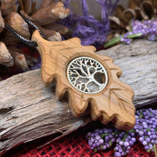 Load image into Gallery viewer, Tree of Life Necklace, Celtic Oak Leaf Necklace, Irish Jewelry, Norse Jewelry, Scotland Jewelry, Anniversary Gift, Boho Jewelry, Wife Gift

