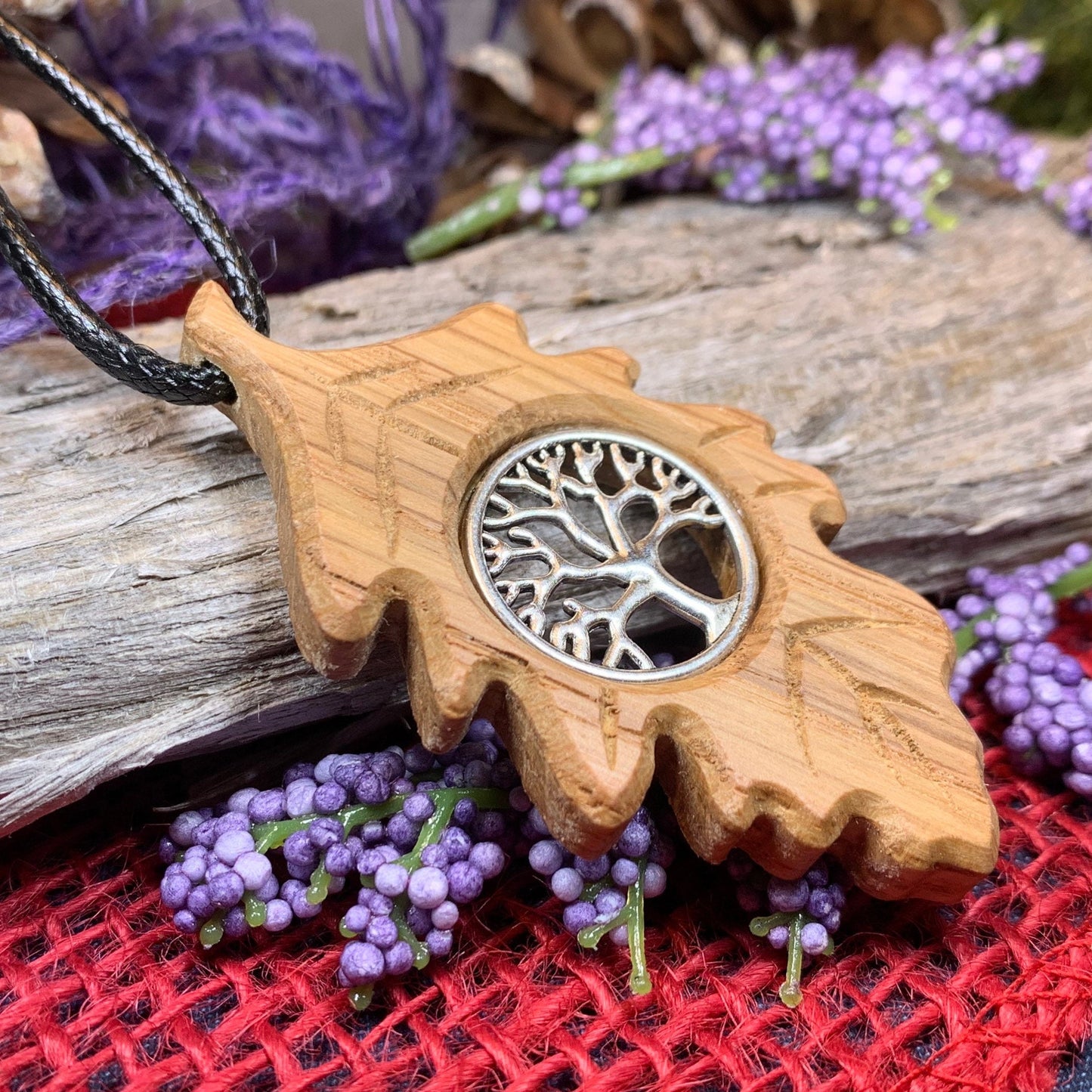 Tree of Life Necklace, Celtic Oak Leaf Necklace, Irish Jewelry, Norse Jewelry, Scotland Jewelry, Anniversary Gift, Boho Jewelry, Wife Gift