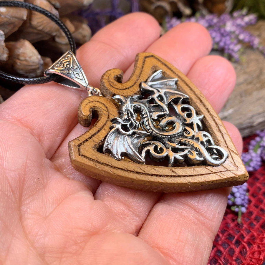 Dragon Necklace, Celtic Necklace, Irish Jewelry, Norse Jewelry, Scotland Jewelry, Anniversary Gift, Boho Jewelry, Fantasy Pendant