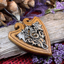 Load image into Gallery viewer, Dragon Necklace, Celtic Necklace, Irish Jewelry, Norse Jewelry, Scotland Jewelry, Anniversary Gift, Boho Jewelry, Fantasy Pendant
