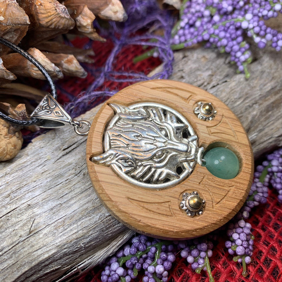 Wolf Necklace, Celtic Necklace, Irish Jewelry, Norse Jewelry, Scotland Jewelry, Anniversary Gift, Boho Jewelry, Fantasy Jewelry, Viking Gift