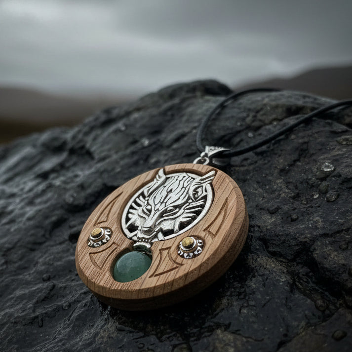 Wolf Necklace, Celtic Necklace, Irish Jewelry, Norse Jewelry, Scotland Jewelry, Anniversary Gift, Boho Jewelry, Fantasy Jewelry, Viking Gift
