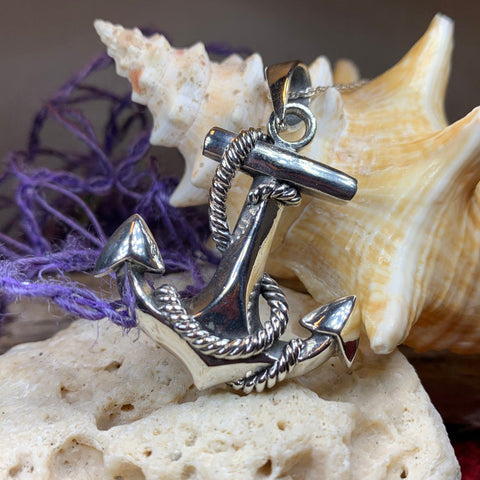 Load image into Gallery viewer, Anchor Necklace, Nautical Jewelry, Inspirational Jewelry, Hope Necklace, Retirement Gift, New Beginnings Gift, Ocean Jewelry, Dad Gift
