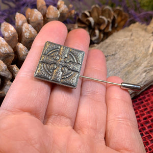 Celtic Cross Stick Pin, Irish Jewelry, First Communion Gift, Ireland Jewelry, Groom Gift, Mens Lapel Pin, Wedding Jewelry, Tie Tac Pin