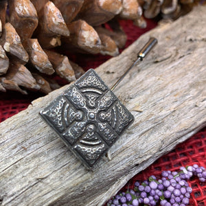 Celtic Cross Stick Pin, Irish Jewelry, First Communion Gift, Ireland Jewelry, Groom Gift, Mens Lapel Pin, Wedding Jewelry, Tie Tac Pin