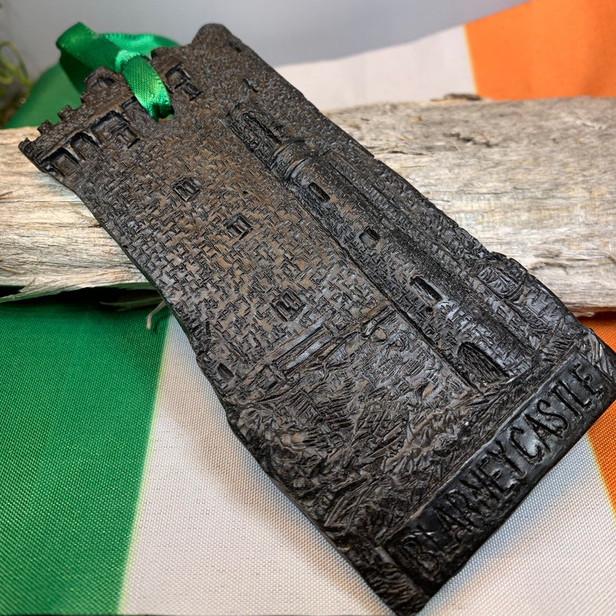 Irish Castle Ornament, Turf Hanging Ornament, Christmas Tree Ornament, Ireland Gift, Irish Turf Gift, Housewarming Gift, Blarney Castle