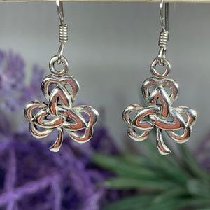 Shamrock Earrings, Celtic Jewelry, Trinity Knot Jewelry, Celtic Knot Jewelry, Irish Jewelry, Wiccan Jewelry, Clover Jewelry, Ireland Gift