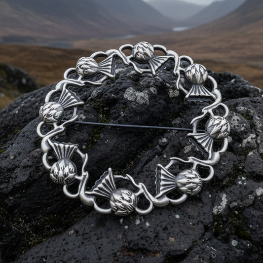 Thistle Brooch, Celtic Jewelry, Scottish Pin, Scotland Brooch, Celtic Brooch, Anniversary Gift, Cap Badge Pin, Bagpiper Gift, Plaid Pin