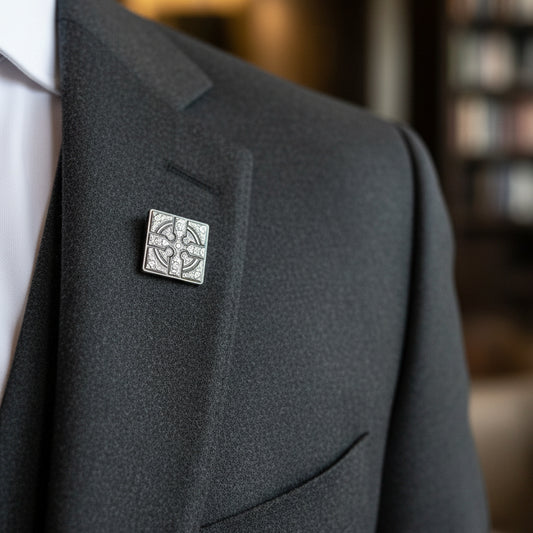 Celtic Cross Stick Pin, Irish Jewelry, First Communion Gift, Ireland Jewelry, Groom Gift, Mens Lapel Pin, Wedding Jewelry, Tie Tac Pin