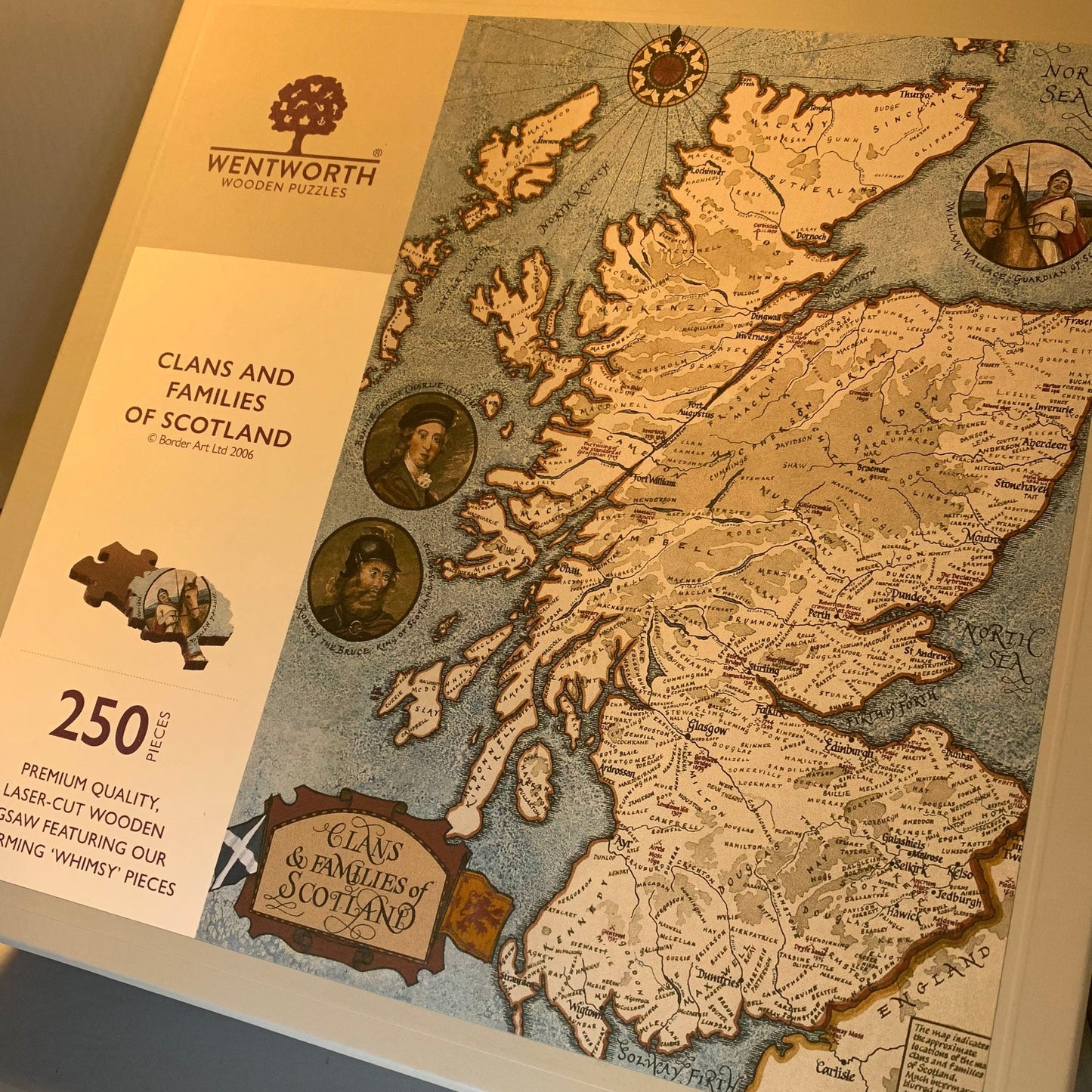 Scotland Gift, Wooden Puzzle, Map of Scotland, Scottish Clans, Scottish Gifts, Clan Map, Dad Gift, Mom Gift, Outlander Lover Gift, Jigsaw