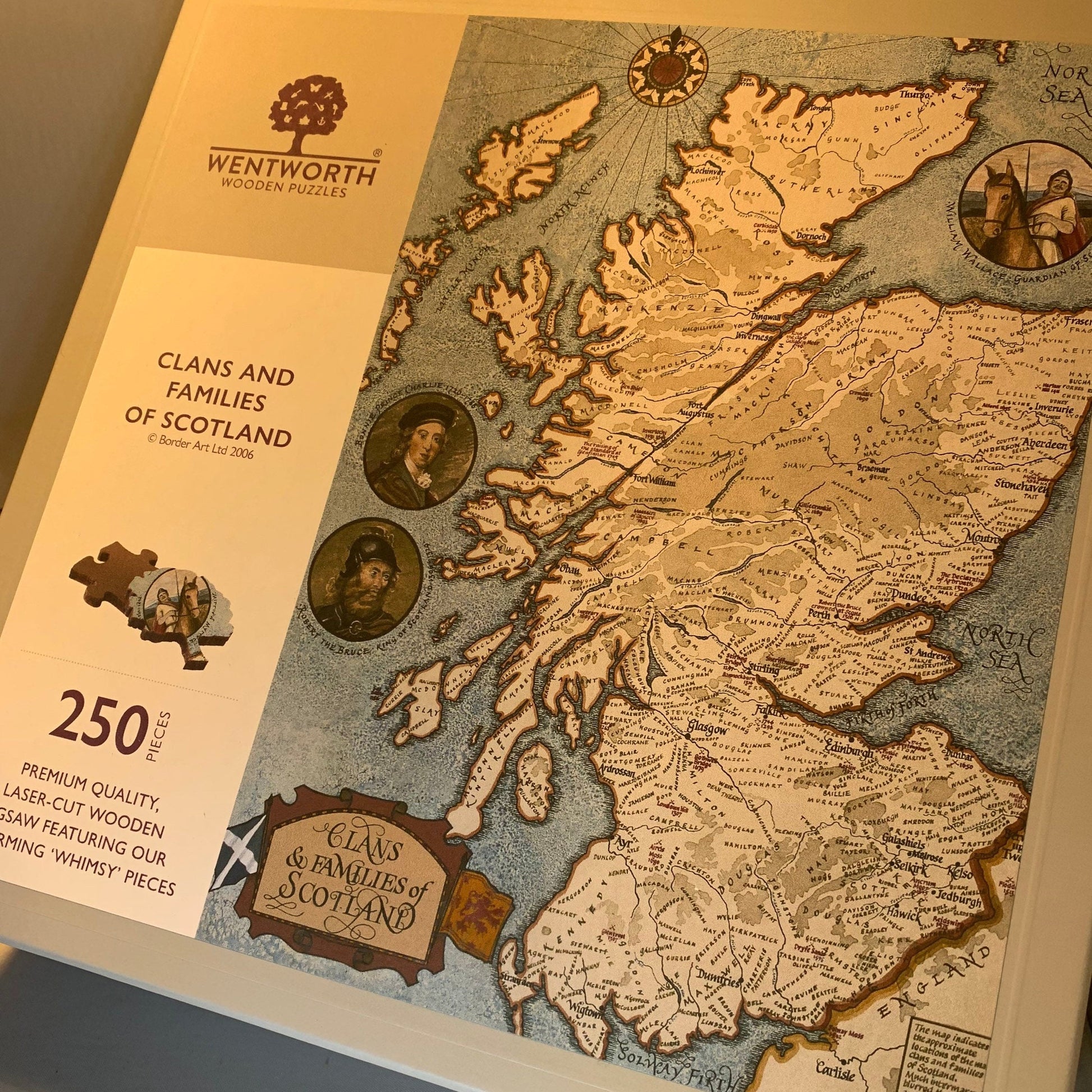 Scotland Gift, Wooden Puzzle, Map of Scotland, Scottish Clans, Scottish Gifts, Clan Map, Dad Gift, Mom Gift, Outlander Lover Gift, Jigsaw