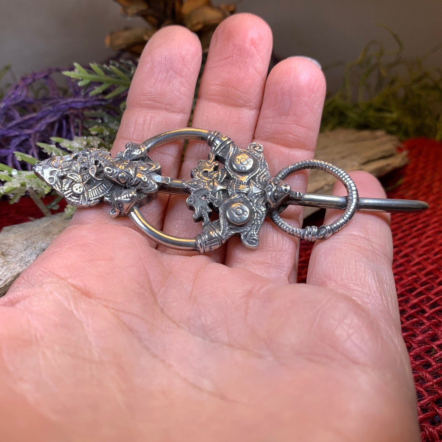 Celtic Brooch, Celtic Jewelry, Viking Pin, Wolf Pin, Friendship Gift, Scotland Jewelry, Norse Jewelry, Celtic Tartan Pin, Plaid Pin