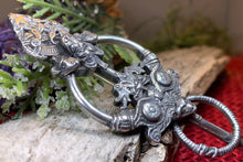 Load image into Gallery viewer, Celtic Brooch, Celtic Jewelry, Viking Pin, Wolf Pin, Friendship Gift, Scotland Jewelry, Norse Jewelry, Celtic Tartan Pin, Plaid Pin
