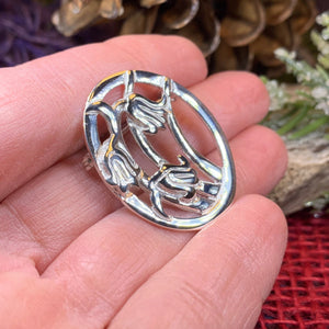 Bluebells Brooch, Scottish Pin, Anniversary Gift, Scotland Jewelry, Flower Jewelry, Celtic Jewelry, Nature Jewelry, Woodland Flower Pin