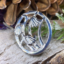 Load image into Gallery viewer, Bluebells Brooch, Scottish Pin, Anniversary Gift, Scotland Jewelry, Flower Jewelry, Celtic Jewelry, Nature Jewelry, Woodland Flower Pin
