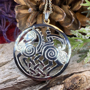 Sleipnir Necklace, Norse Jewelry, Scotland Jewelry, Odin Jewelry, Horse Jewelry, Girlfriend Gift, Wife Gift, Viking Jewelry, Nordic Pendant